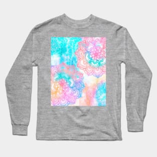 Dreamy Pastel Rainbow Mandalas Long Sleeve T-Shirt